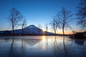 Mount Fuji and sunrise