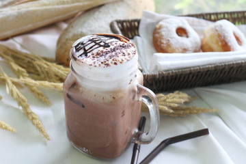 Ice cocoa latte