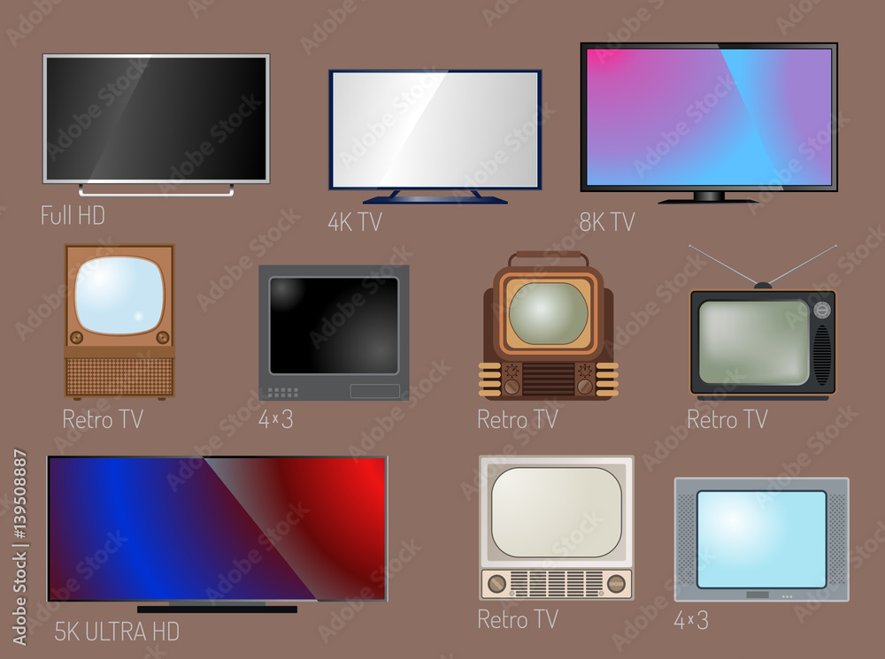 Poster tv screen lcd monitor template electronic device technology digital size diagonal display and video 