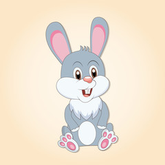 Cartoon Easter bunny rabbit