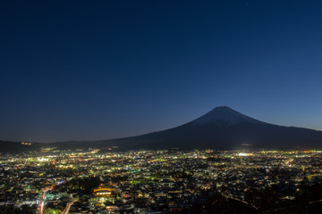 Fuji mountain with cityscape view