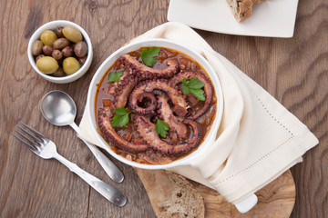 Octopus and Red Wine Stew