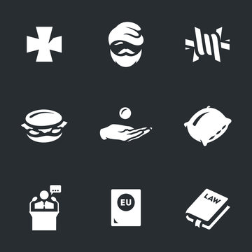 Vector Set of Refugee Icons.