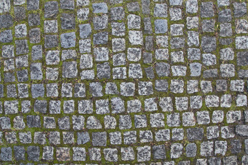 Old Gray Cobbled Stones dirty Road Texture