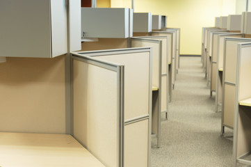 cubicles in office