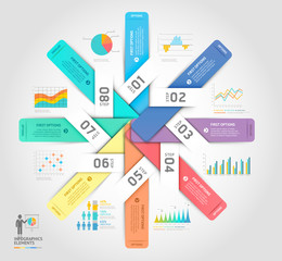 Business infographics elements template. Vector illustrations. Can be used for workflow layout, banner, diagram, number options, web design, timeline template.