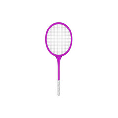 Tennis racket in retro design 