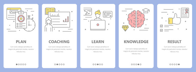 Vector set of thin line flat design workshop concept banners