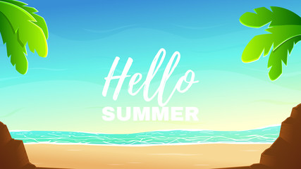 Fototapeta na wymiar Hello summer web banner
