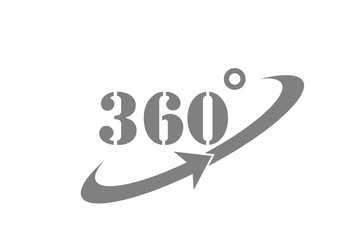 360 Degrees View Vector Icon