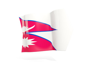 Arrow with flag of nepal