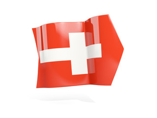 Arrow with flag of switzerland