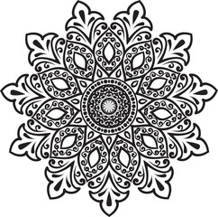 floral round lace mandala