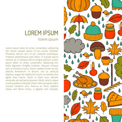 Fototapeta premium Vector cartoon hand drawn background