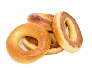 cookies with a hole on a white background