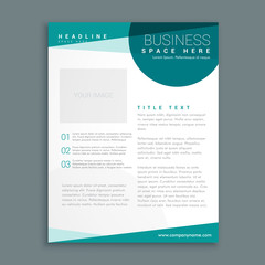 simple blue brochure design template in size A4