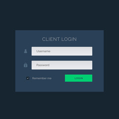 dark blue ui theme for login form