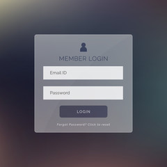 modern login form ui design for website and application