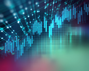 colorful  geometric grid  and blur abstract background