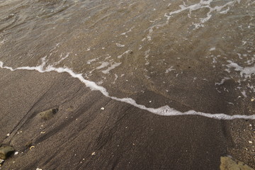 Obraz premium 波打ち際 波間 砂浜 小波 