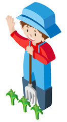 3D design for farmer and crops