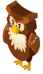 3D design for owl with brown feather
