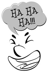 Happy expression on human face