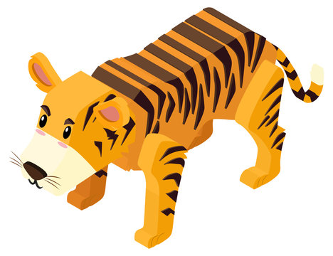 3D design for wild tiger