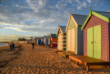 Bathing boxes at Brighton Beach, Melbourne © zephyr_p