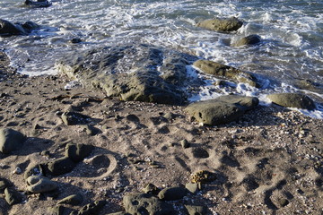 海岸　波打ち際