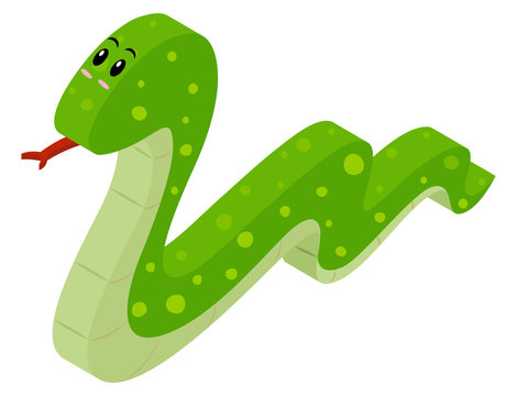 3D design for green snake