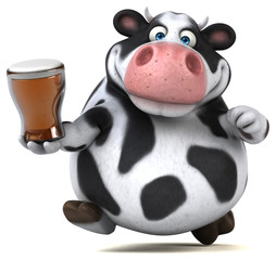 Fun cow - 3D Illustration