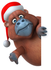 Naklejka premium Fun Orangutan - 3D Illustration