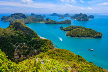 Top view of Angthong Island National Park in Thailand.