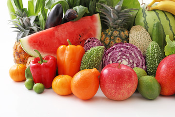 新鮮な野菜と果物　

