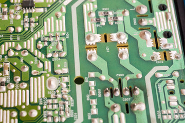 Green Circuit Board Macro © AnnaPa