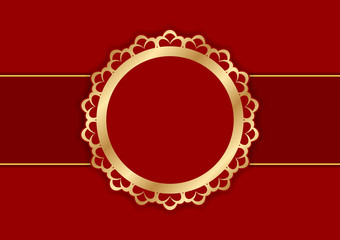 Traditional Chinese Greeting Card Template, Sky And Clouds