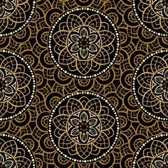 Ethnic decorative ornamental seamless pattern