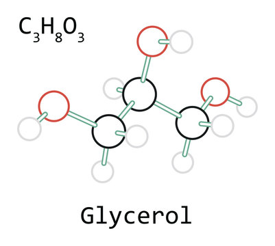 Molecule C3H8O3 Glycerol