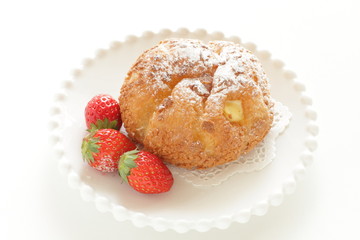 Japanese Puff cream and strawberry
