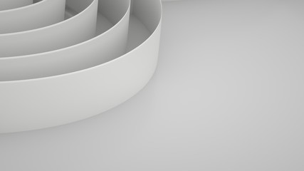 Abstract background with spirals, 3 d render