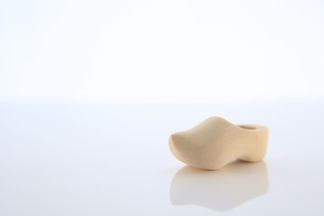 Wooden shoes from the Netherlands isolated on white background