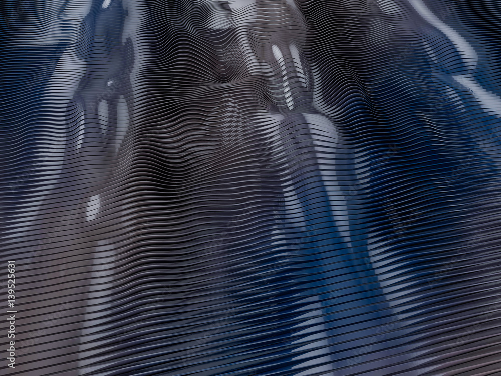Poster abstract swirly black shape background. 3d rendering