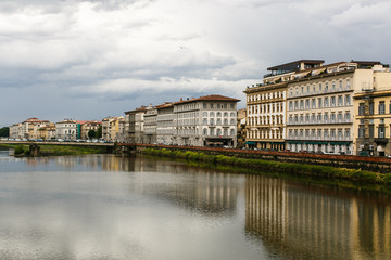 Fototapeta na wymiar Arno River in Florence, Italy.