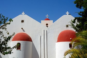 Traditional whitewashed Greek church, Makrigialos. © arenaphotouk