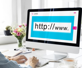 Website Domain Internet HTTP WWW Graphic Concept - obrazy, fototapety, plakaty