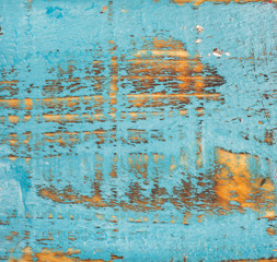 Blue painted old rustic shabby wood texture and background