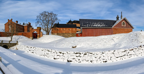 Medieval castle at winter