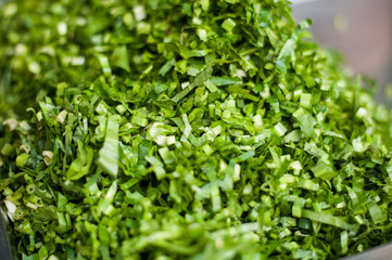 Fototapeta premium Diced green onions