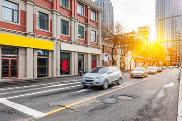 Obraz premium urban traffic view in modern city of China.
